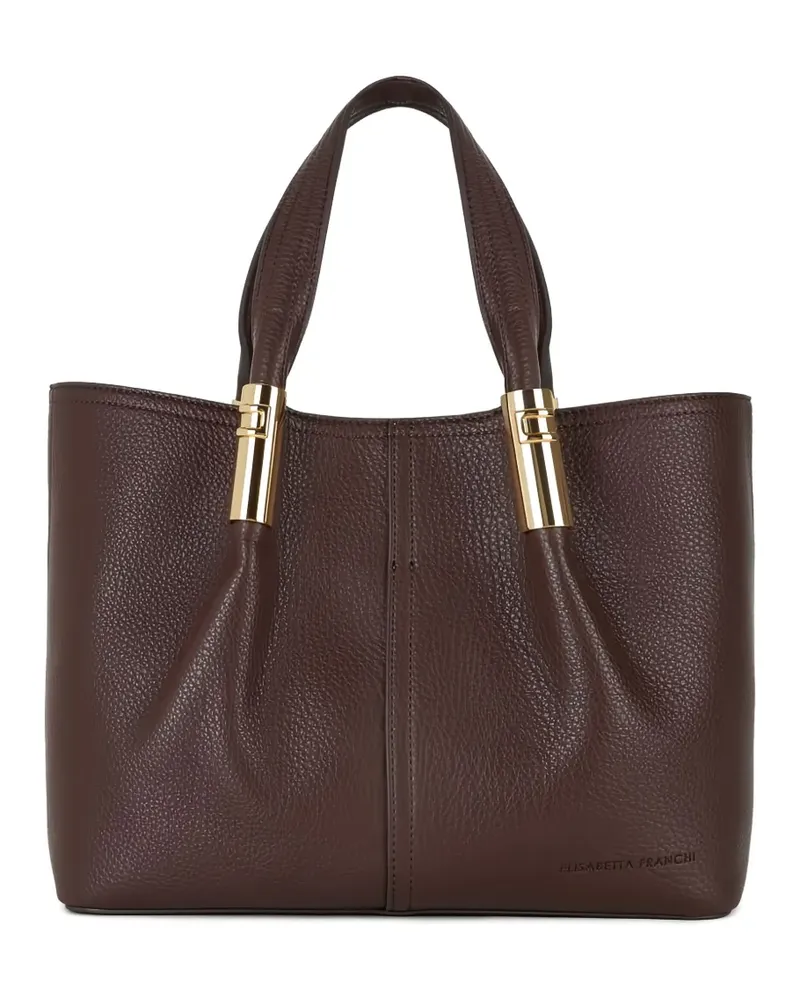 Elisabetta Franchi Mittelgroße Tote Bag mit Logo - Braun Braun