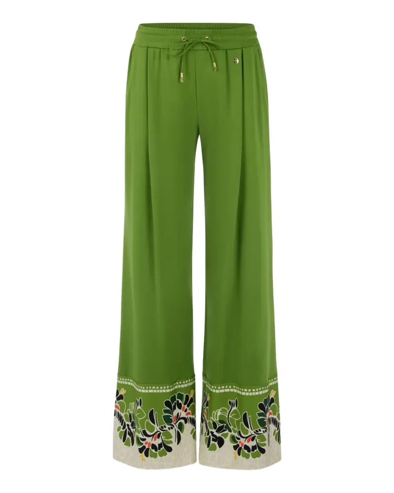 Marc Cain Wedi floral-print palazzo pants - Grün Grün