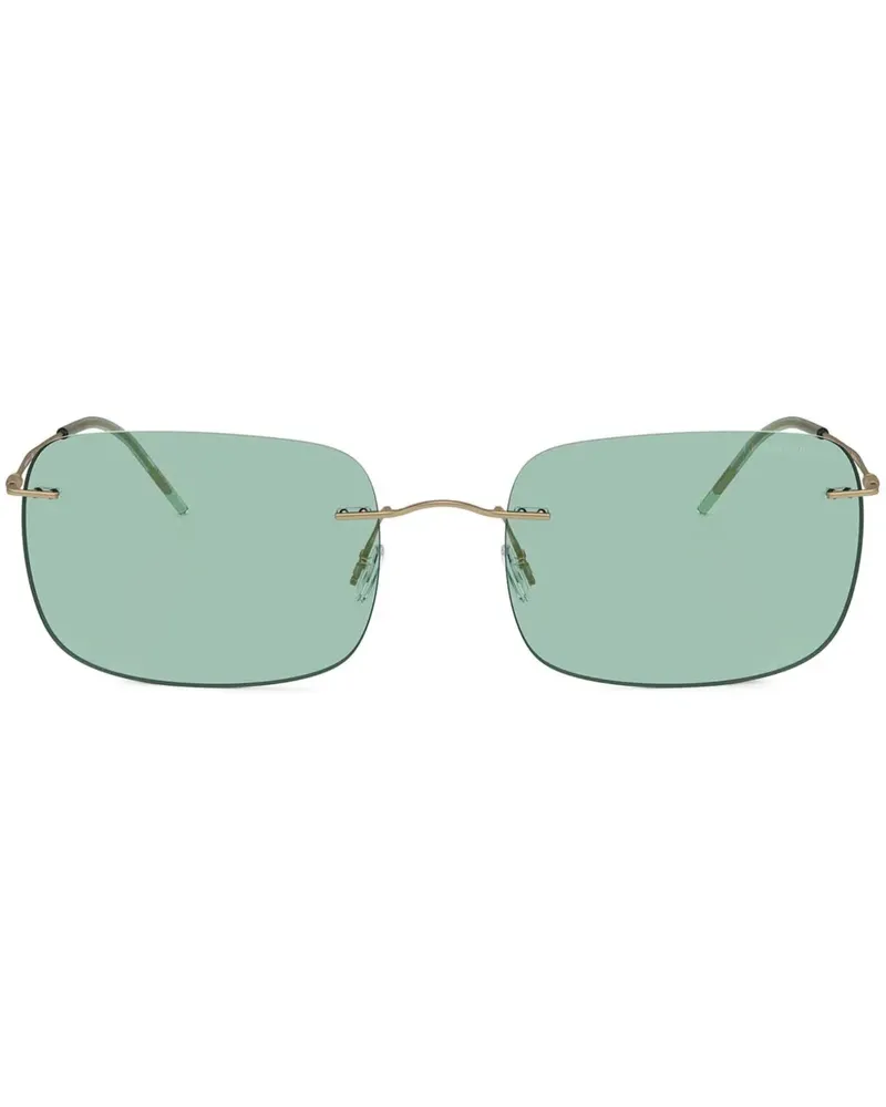Giorgio Armani Rahmenlose Sonnenbrille mit eckigem Gestell - Gold Gold