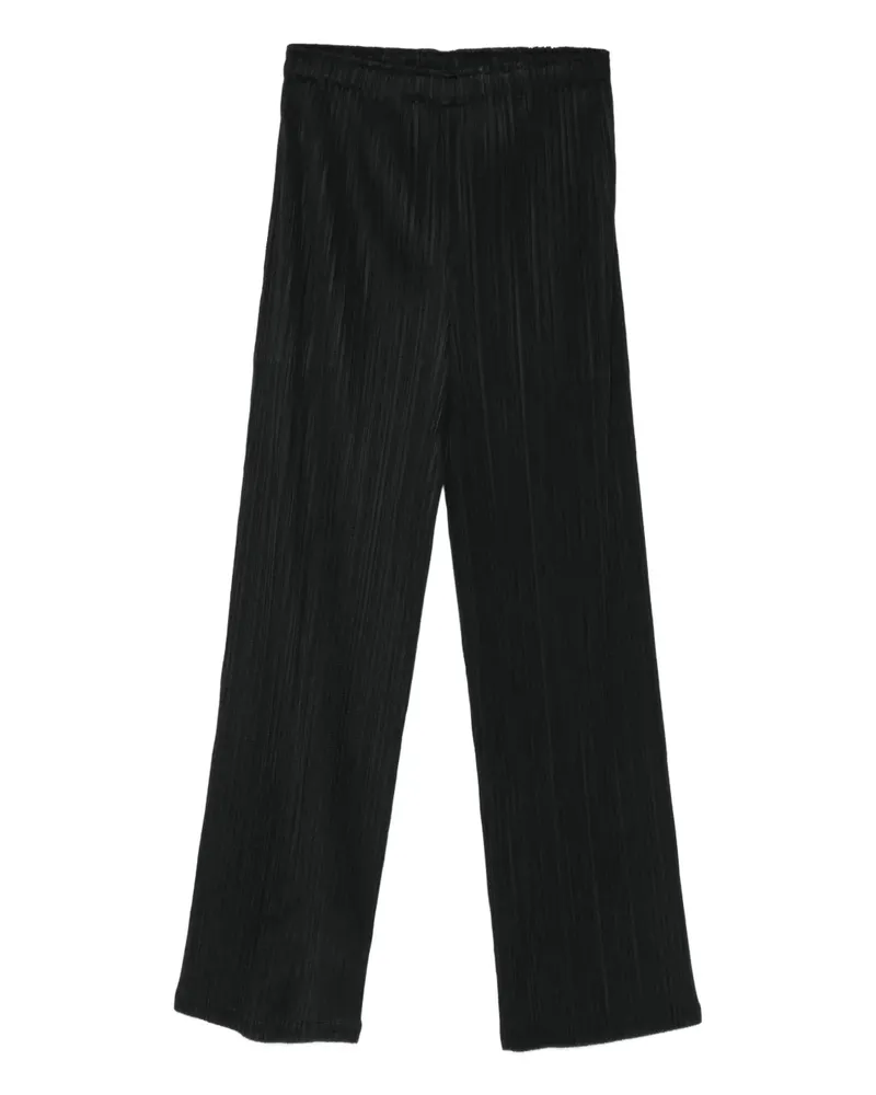 Issey Miyake Plissierte Hose - Schwarz Schwarz