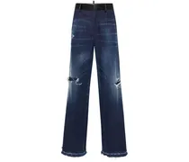Jeans mit weitem Bein - Blau
