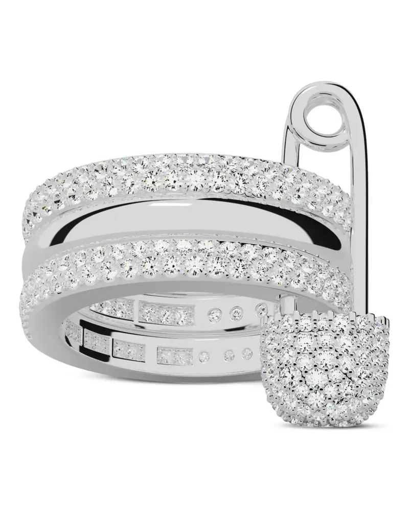 APM Monaco Morse safety-pin ring - Silber Silber