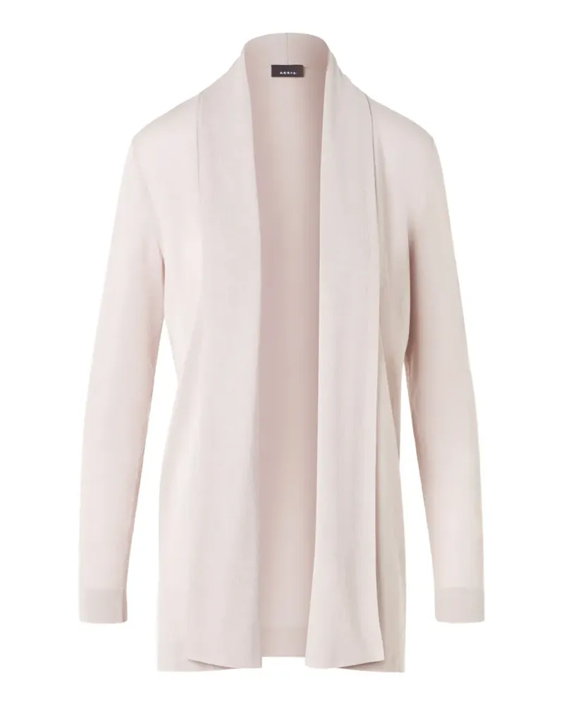 Akris shawl-collar silk-blend cardigan - Nude Nude