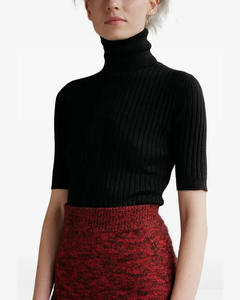 Cashmere In Love Victoria short-sleeve sweater - Schwarz Schwarz