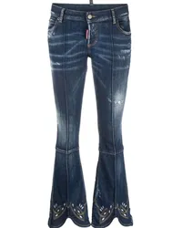 Dsquared2 Cropped-Jeans mit Perlen Blau