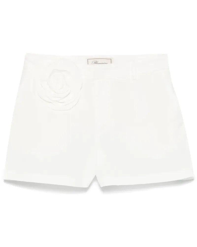 Blumarine Shorts mit Blumenapplikation - Weiß Weiß