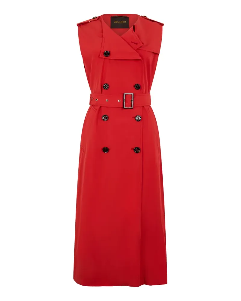 MOORER buttoned belted coat - Rot Rot