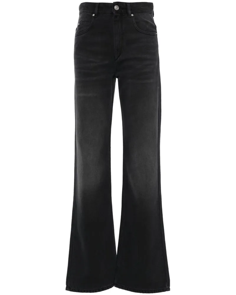 Isabel Marant Belvira Bootcut-Jeans mit hohem Bund Schwarz