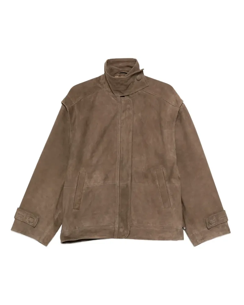 ROTATE Birger Christensen leather jacket - Braun Braun