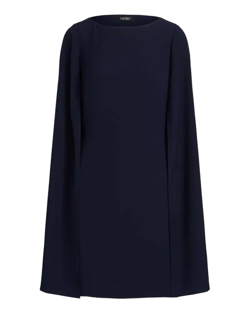 Ralph Lauren cape-overlay georgette mini dress - Blau Blau