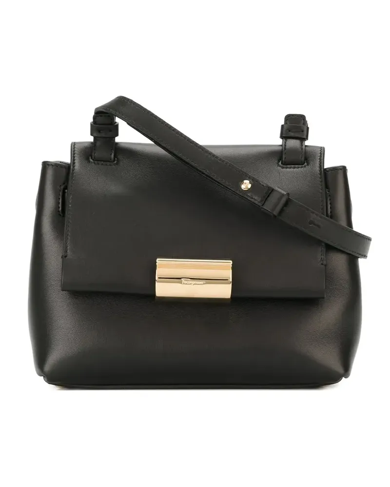 Ferragamo Umhängetasche mit Klappdeckel - Schwarz Schwarz