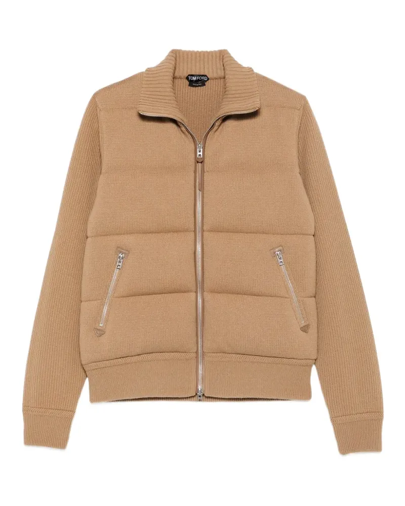 Tom Ford Gesteppte Jacke mit Rippstruktur - Nude Nude