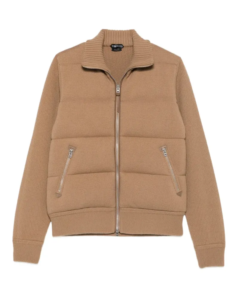 Tom Ford Gesteppte Jacke mit Rippstruktur - Nude Nude