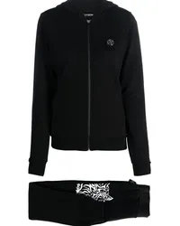 Philipp Plein Jogginganzug mit Logo-Print Schwarz