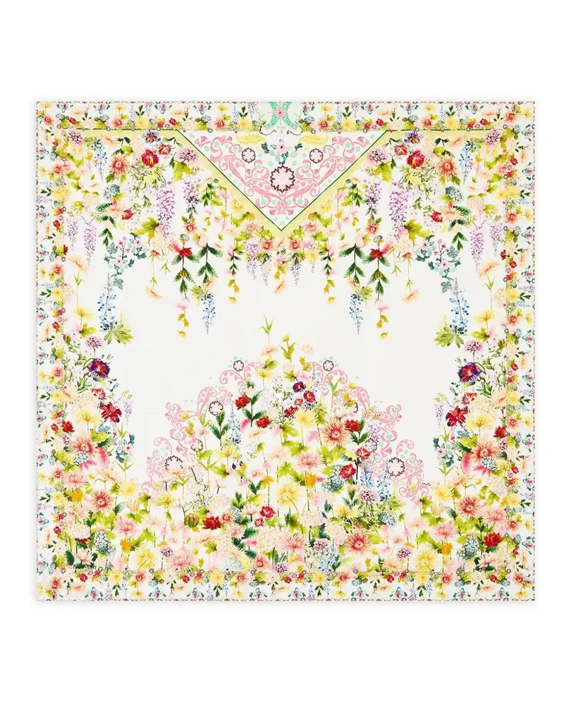 Camilla Crystalized Einstecktuch mit Blumen - Weiß Weiß