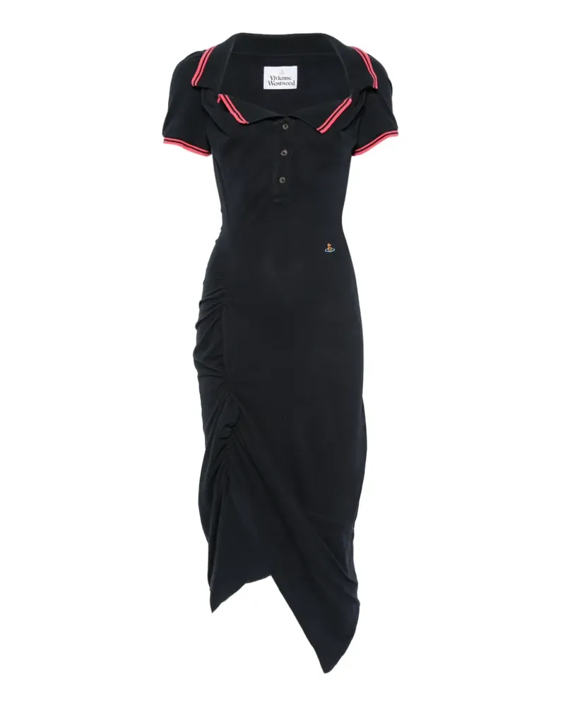 Vivienne Westwood Long Monday Pulling asymmetric-hem midi dress - Blau Blau