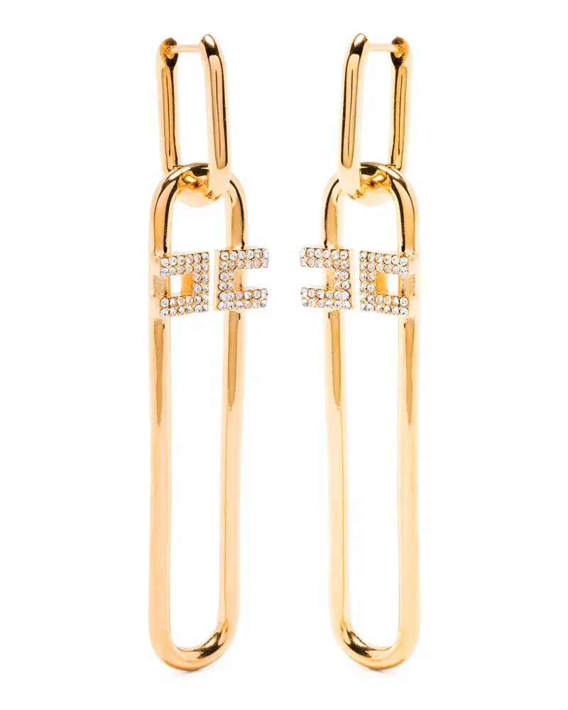 Elisabetta Franchi Ohrringe mit Strass - Gold Gold