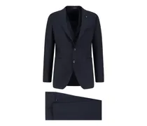 Anzug mit steigendem Revers - Blau