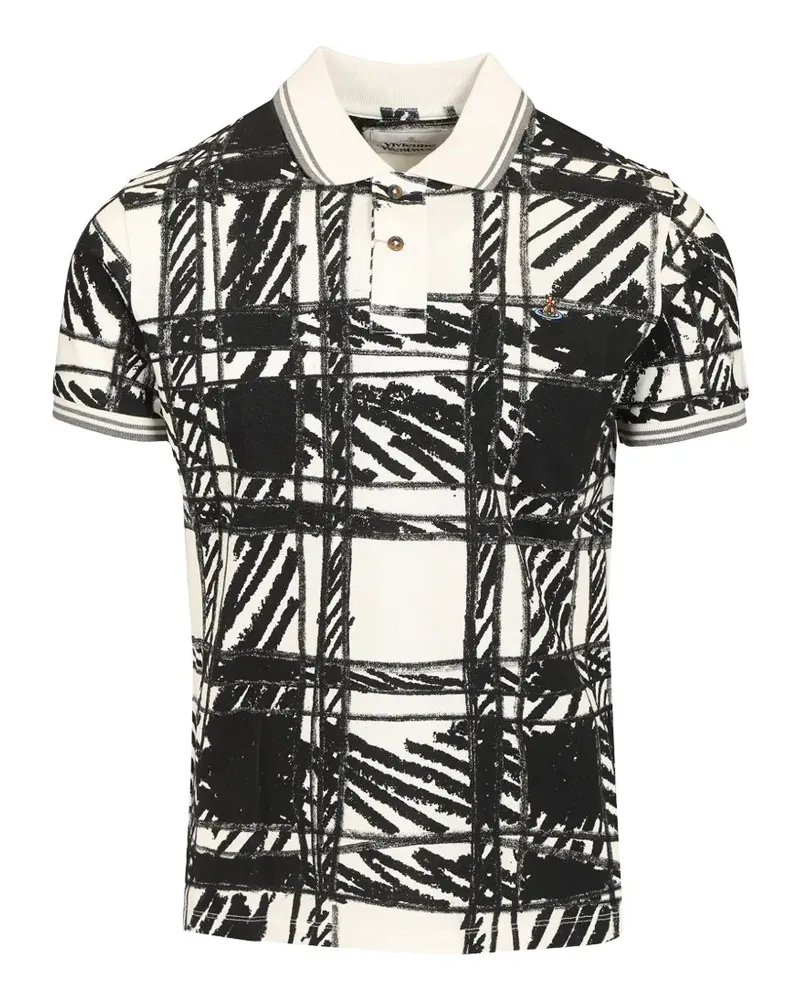 Vivienne Westwood Scribble Orb-embroidered polo shirt - Weiß Weiß