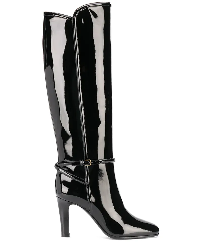 Saint Laurent Stiefeletten mit eckiger Kappe - Schwarz Schwarz