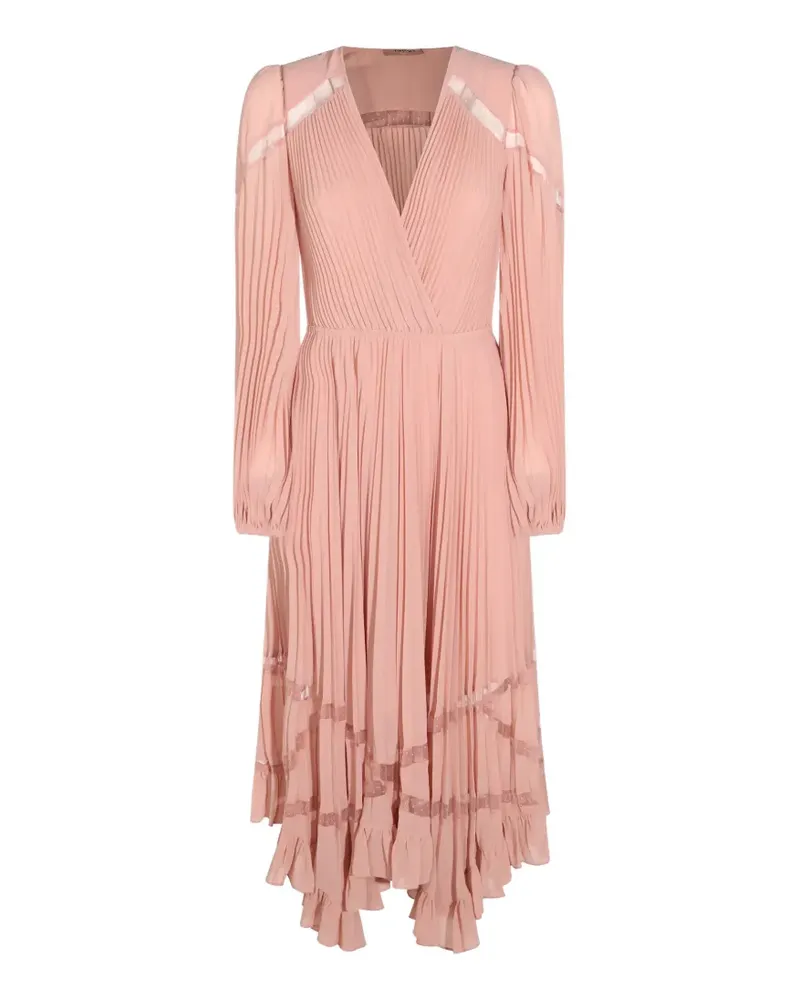 Twin-Set Langes Kleid mit Falten - Rosa Rosa