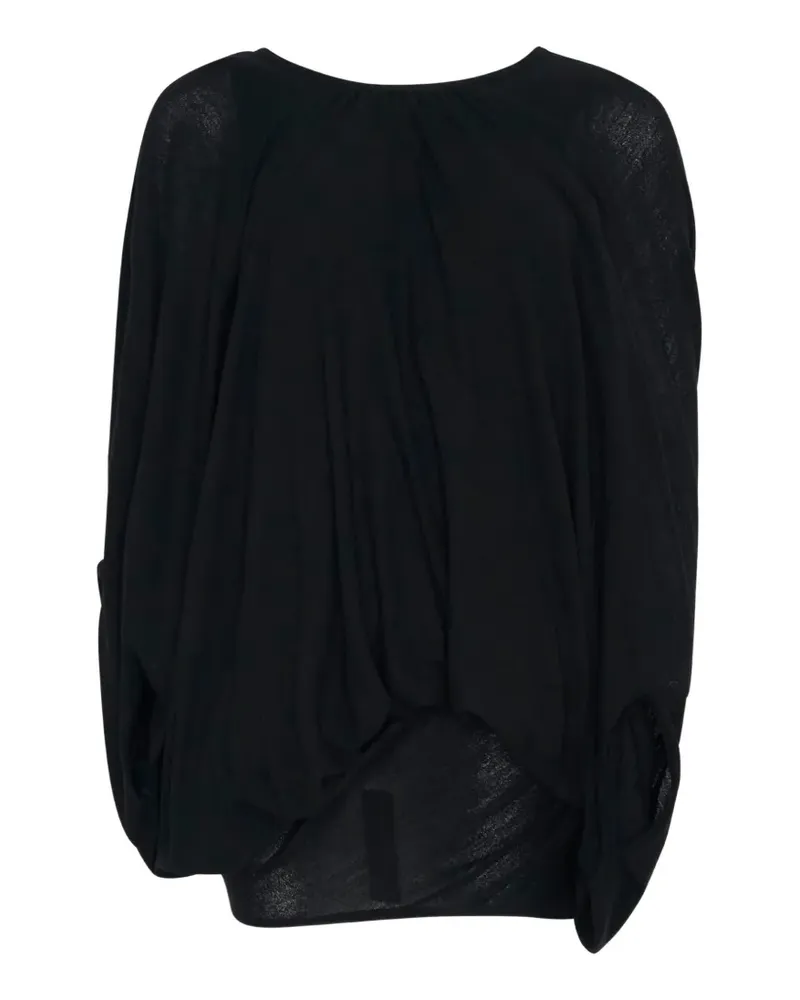 Junya Watanabe Drapiertes Oversized-Oberteil - Schwarz Schwarz