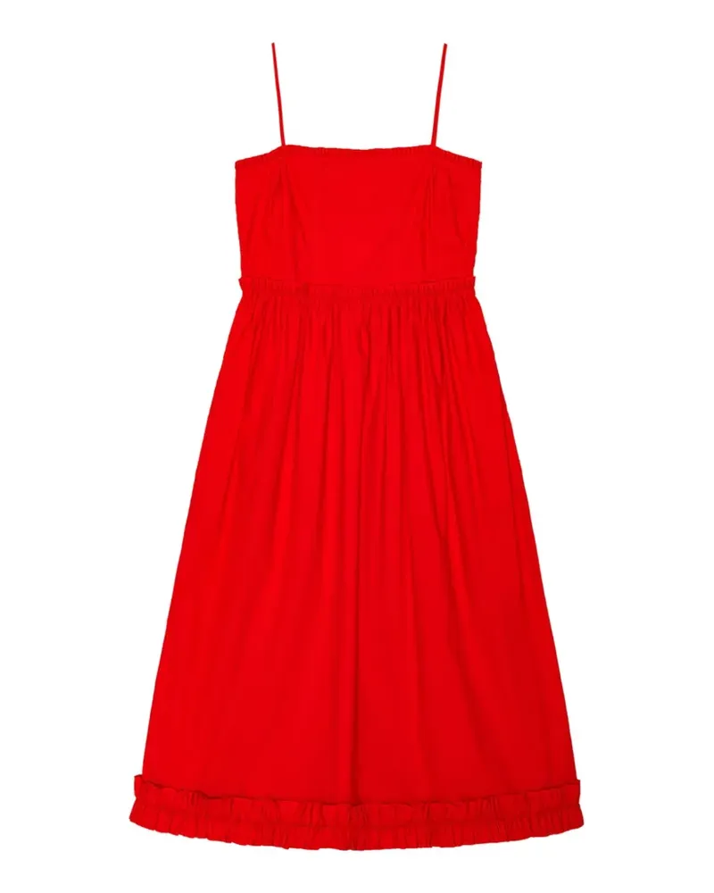 Ganni Klassisches Midikleid - Rot Rot