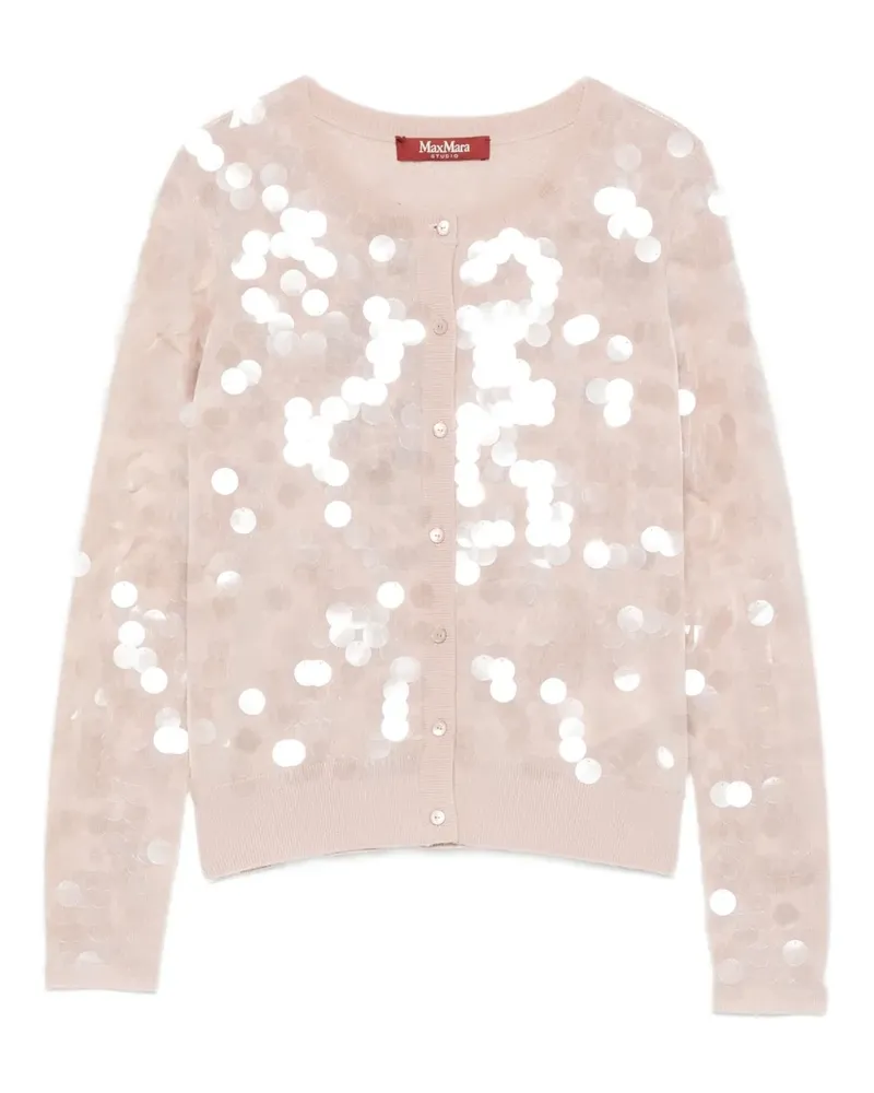 Max Mara Cardigan mit Pailletten - Rosa Rosa