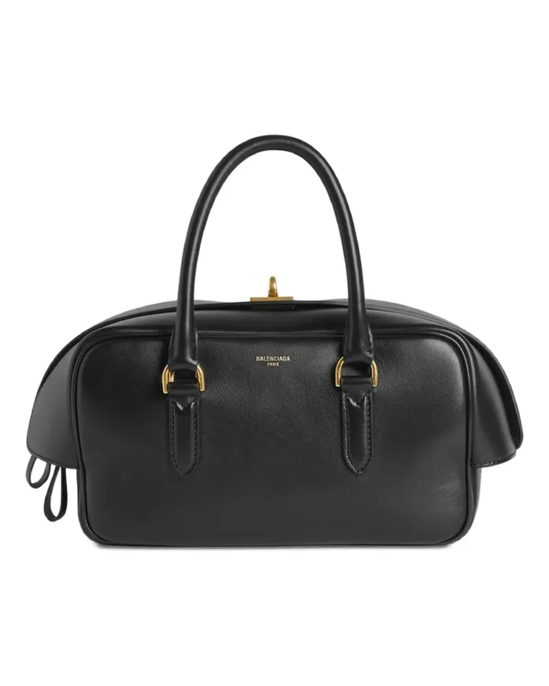 Balenciaga Kleiner Le 7 Tote Bag - Schwarz Schwarz