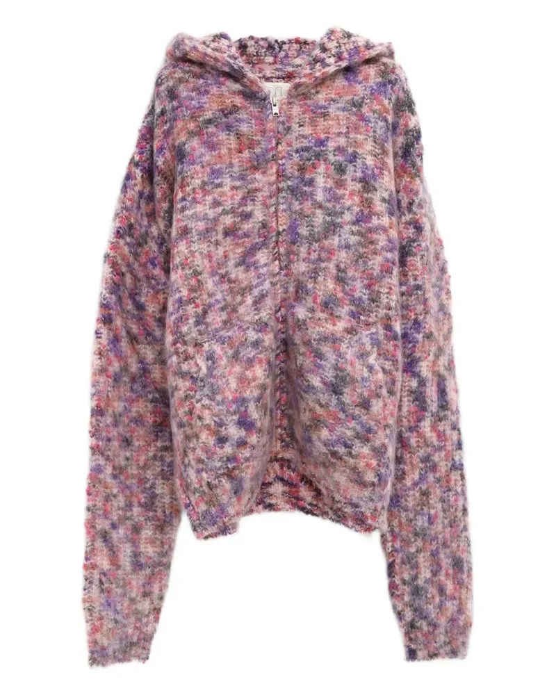 ERL Gestrickte Kapuzenjacke - Rosa Rosa