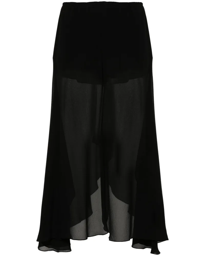 Chloé Gerogette Cropped-Hose - Schwarz Schwarz