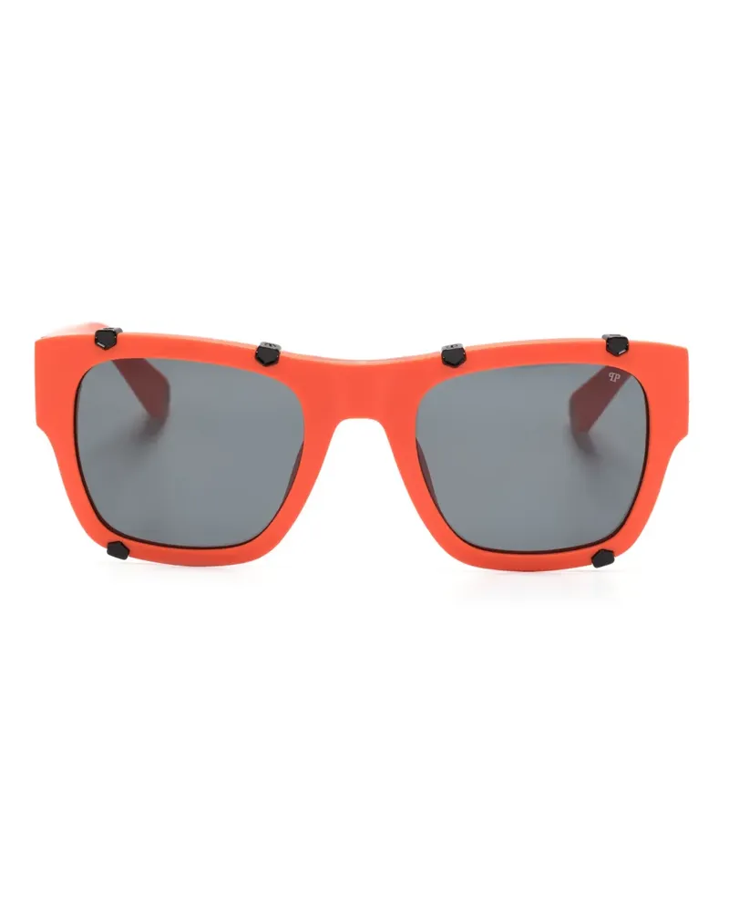 Philipp Plein Icon Hexagon Sonnenbrille - Orange Orange