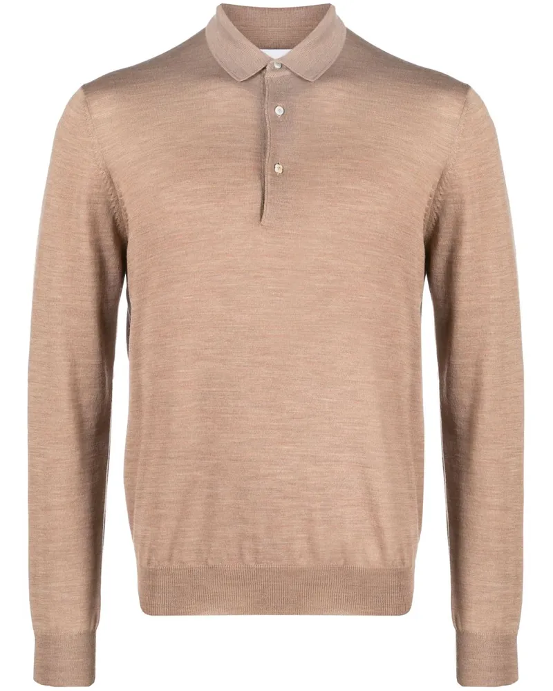 LARDINI Langärmeliges Poloshirt - Nude Nude