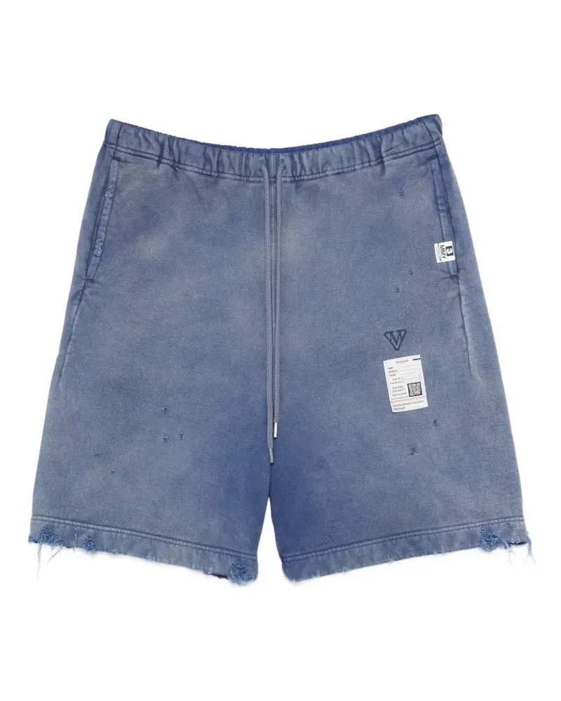 MIHARAYASUHIRO drawstring distressed shorts - Blau Blau