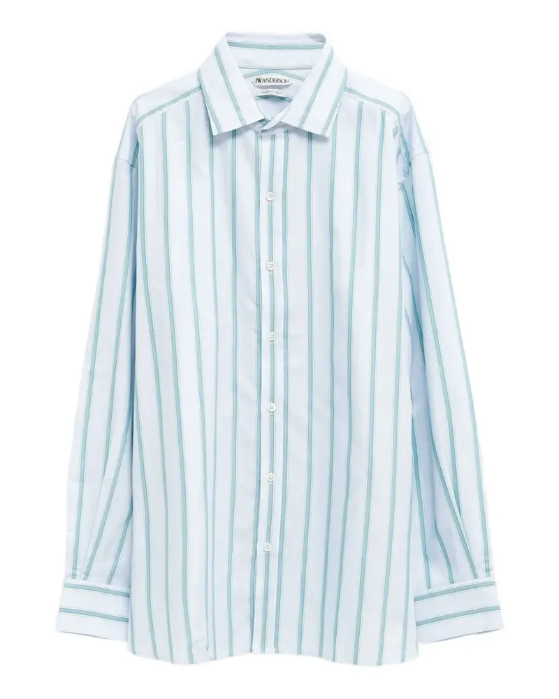 J.W.Anderson striped long-sleeve shirt - Weiß Weiß