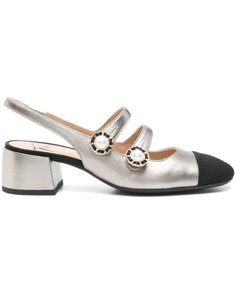 FESTA Milano Tiglio Slingback-Pumps 40mm - Schwarz Schwarz