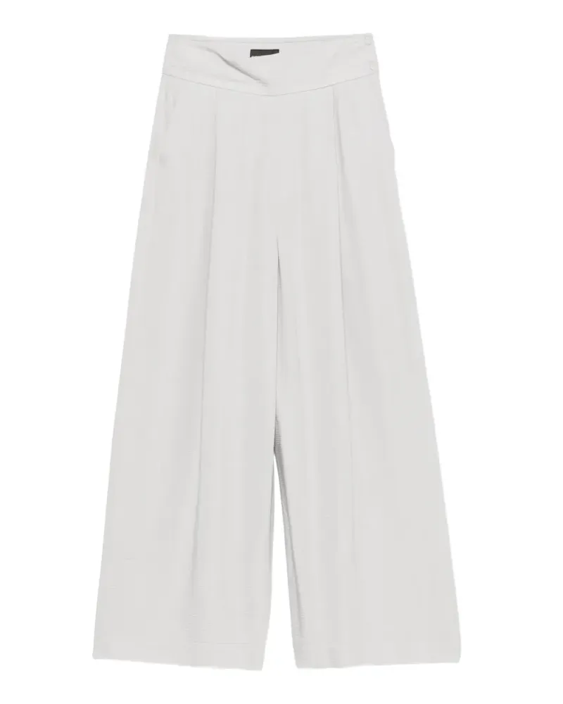 Emporio Armani Wide-Leg-Hose mit Bundfalten - Grau Grau