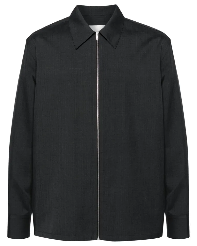 Jil Sander Hemdjacke mit Reißverschluss - Grau Grau