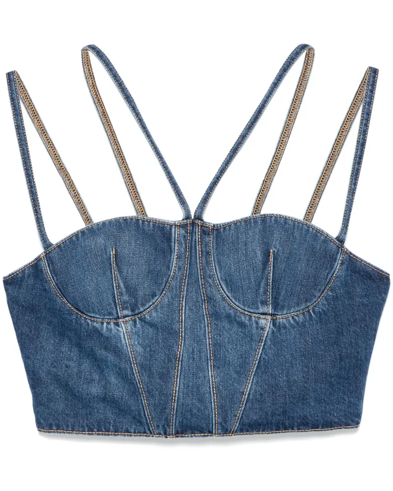 Nensi Dojaka Bustier-Jeanstop - Blau Blau