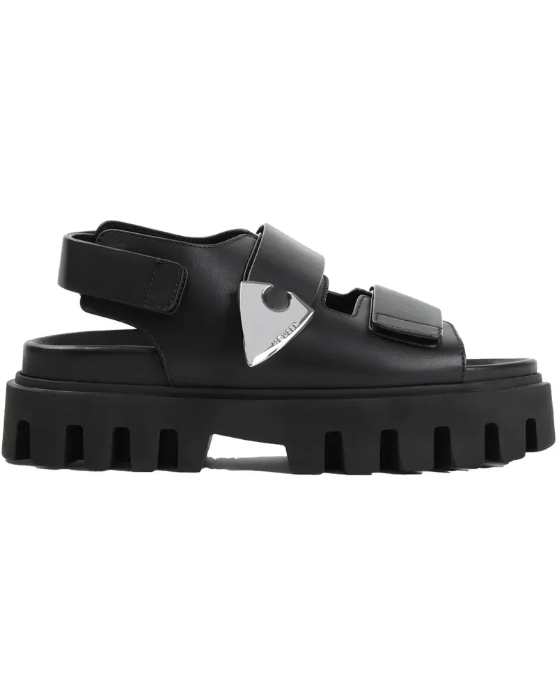 Alexander McQueen Sandalen aus Leder - Schwarz Schwarz