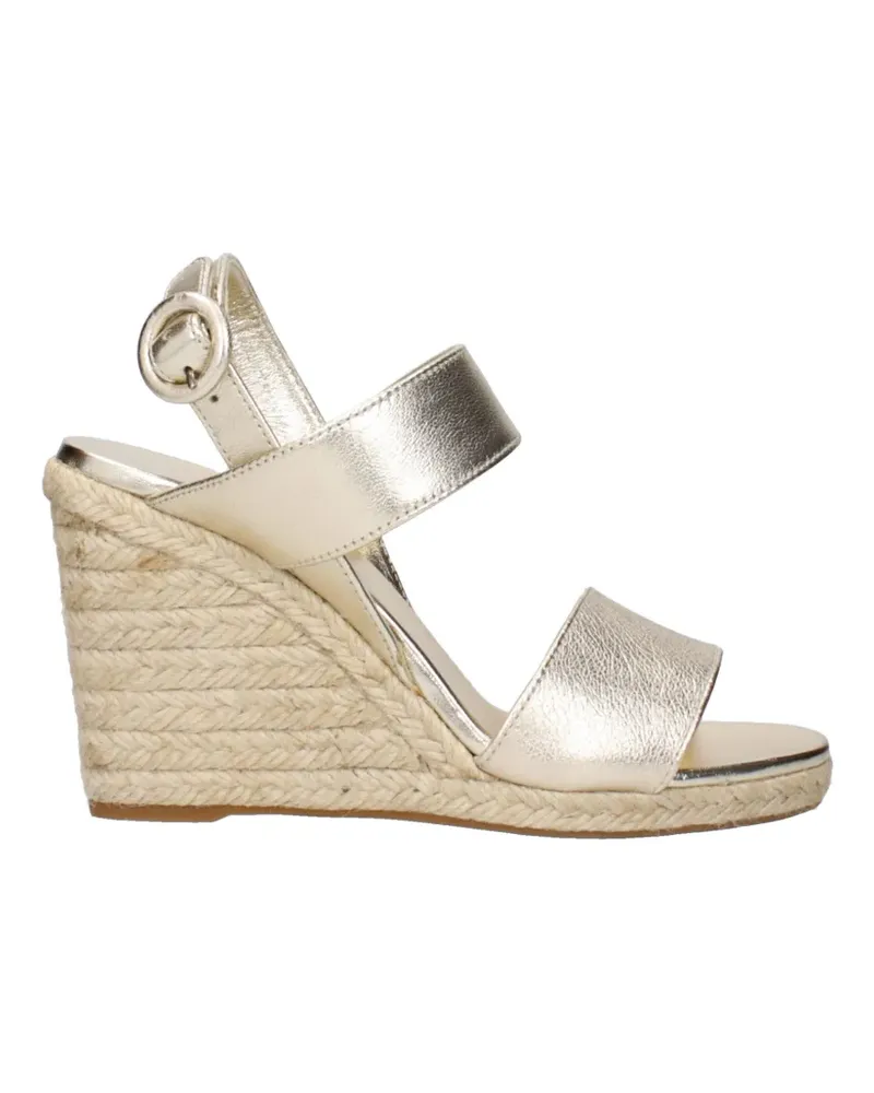 Prada leather wedge sandals - Gold Gold