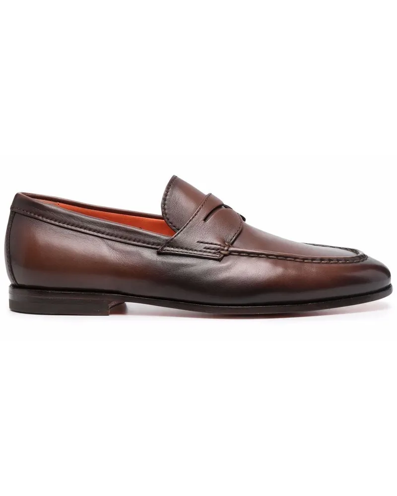 Santoni Flache Loafer - Braun Braun