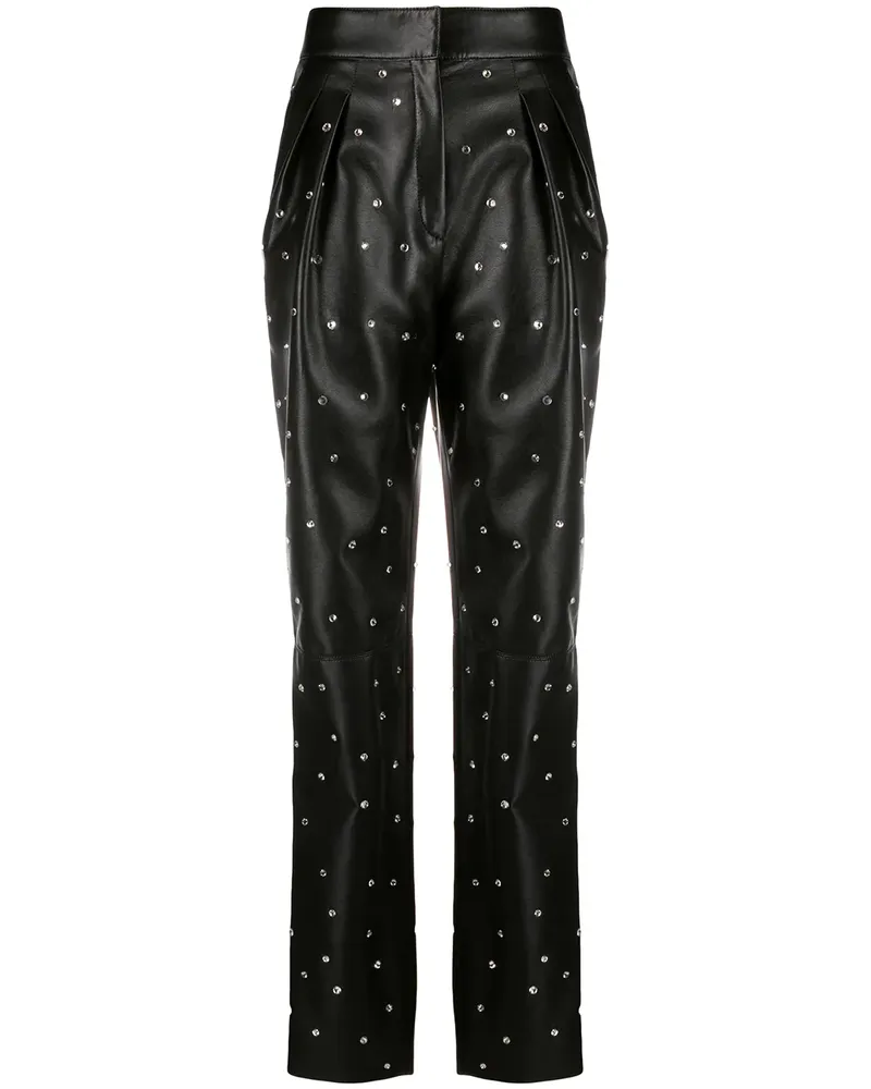 Philosophy Di Lorenzo Serafini Hose in Lederoptik - Schwarz Schwarz