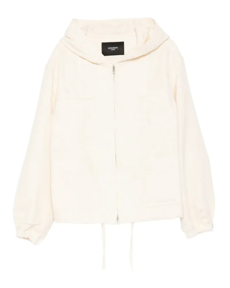 SONGZIO Tweed-Jacke mit Kapuze - Nude Nude