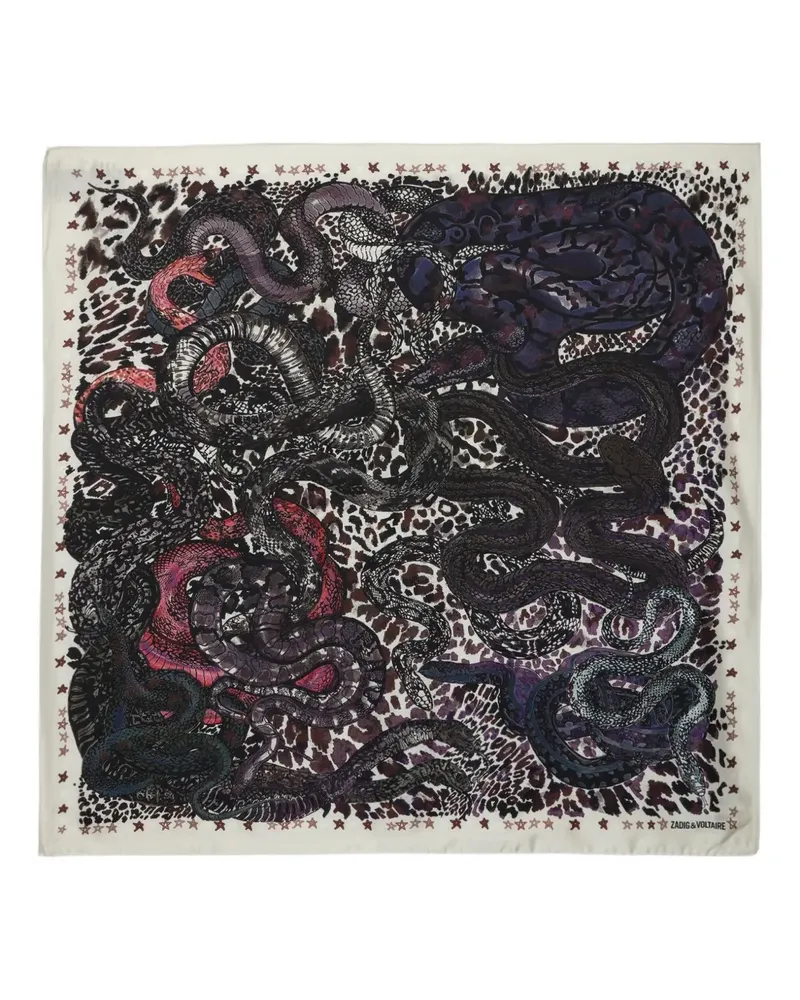 Zadig & Voltaire Debbie 85 Snakes Schal - Rot Rot