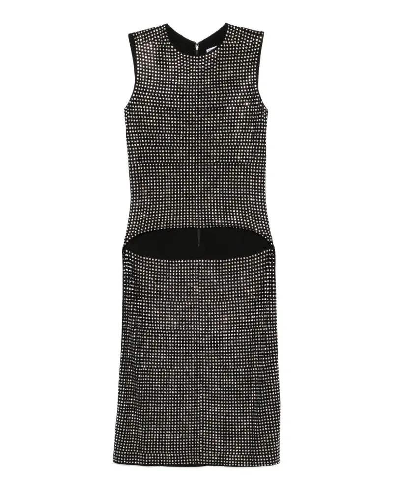 Alexander Wang crystal-embellished asymmetric top - Schwarz Schwarz