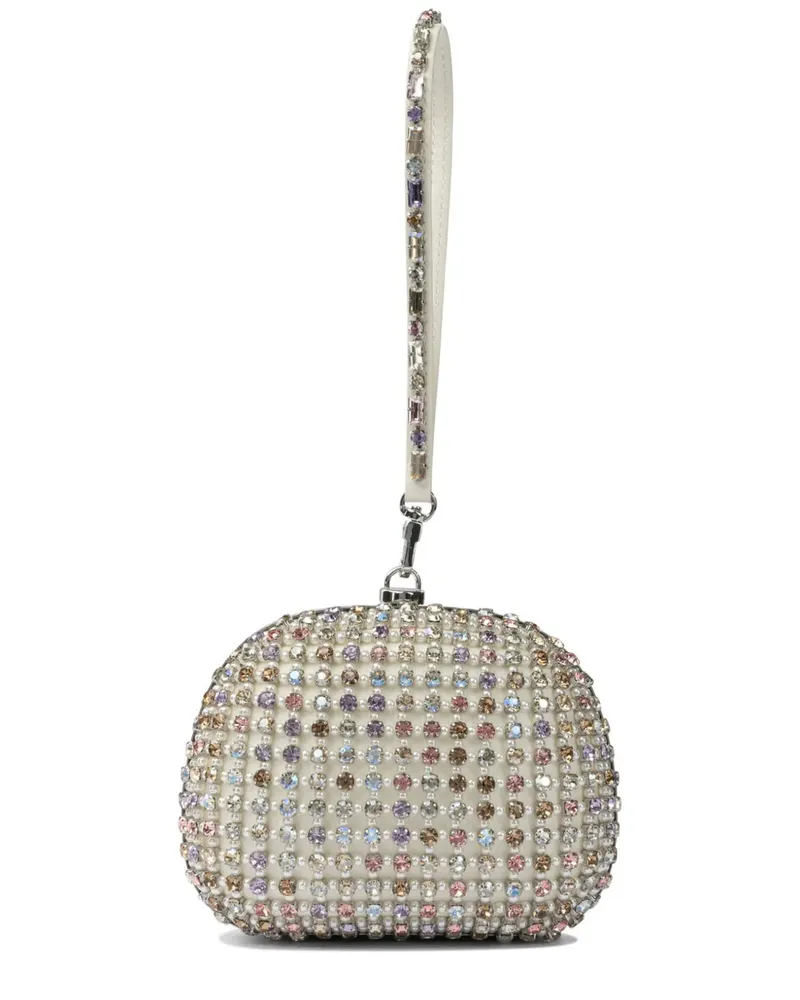 Self-Portrait Clutch mit Kristallverzierung - Weiß Weiß