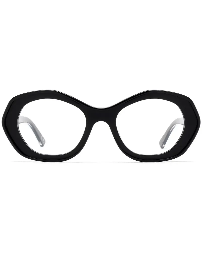 Marni Runde Ullawun Vulcano Sonnenbrille - Schwarz Schwarz