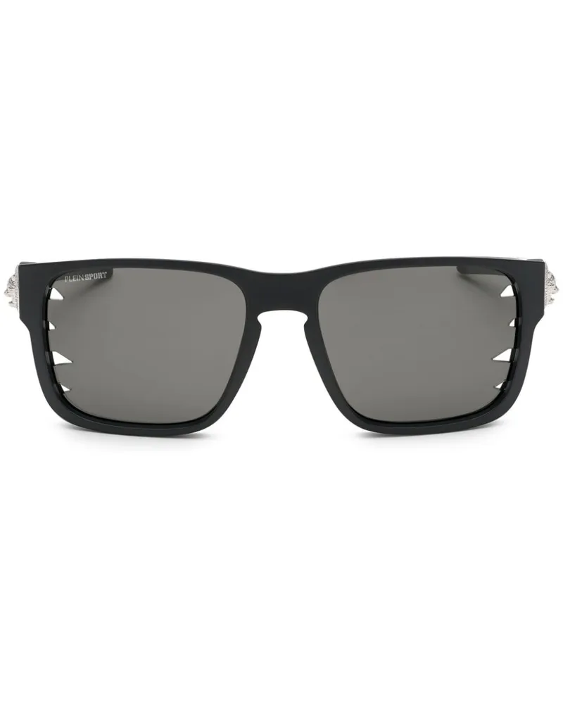 Philipp Plein Gaze Sonnenbrille mit eckigem Gestell - Schwarz Schwarz