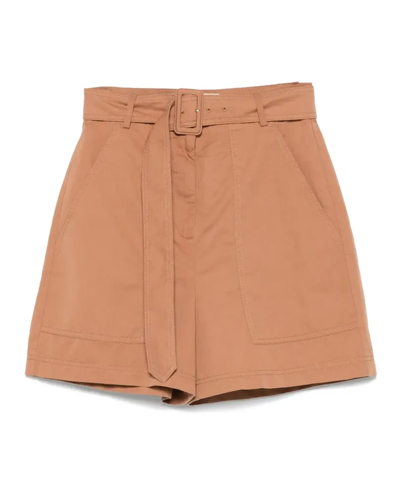 Max Mara Shorts mit Gürtel - Braun Braun
